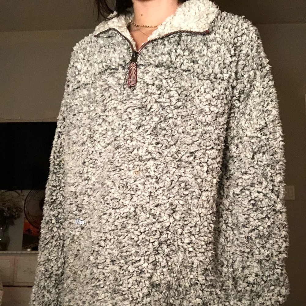 True Grit Frosty Tipped 1/4 Zip Pullover